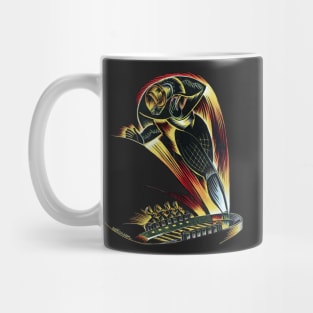 Neon Art Deco Football Mug